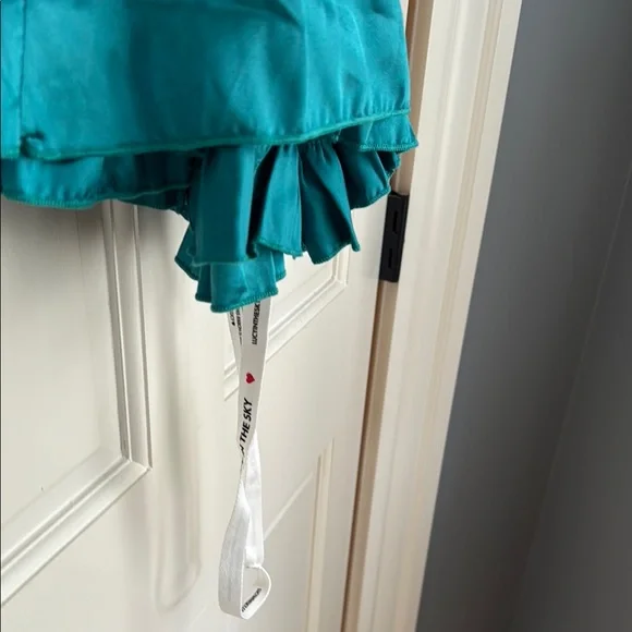 Lucy in the Sky Teal Blue/Green Babydoll Cocktail Dress - Picture 4 of 8